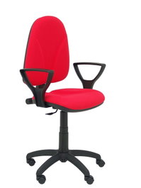 PIQUERAS Y CRESPO Silla Algarra con mecanismo de contacto permanente, tapizado Bali rojo y brazos fijos