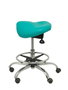 Taburete Zarza con mecanismo Basculante tapizada con Similpiel color No aplica y malla color Verde. Equipado con Base cromada, Sin brazos y Ruedas de parqué