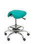 Taburete Zarza con mecanismo Basculante tapizada con Similpiel color No aplica y malla color Verde. Equipado con Base cromada, Sin brazos y Ruedas de parqué