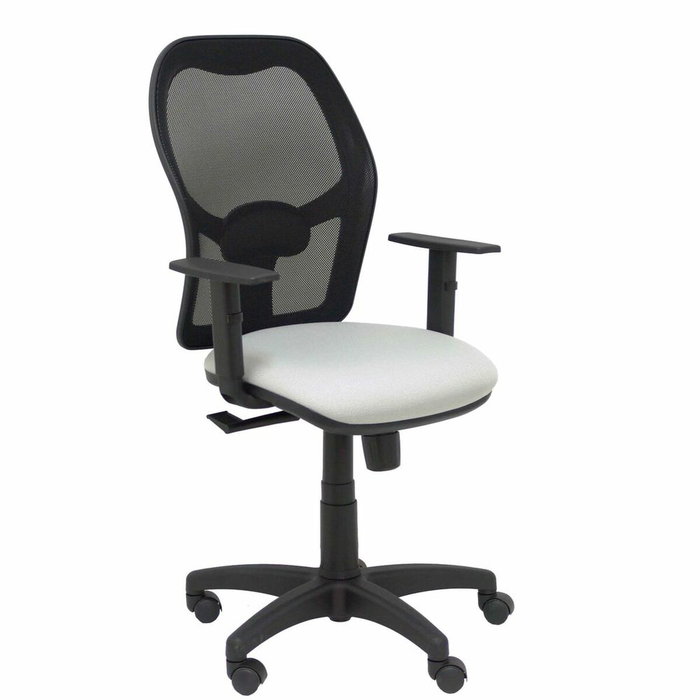PIQUERAS Y CRESPO Silla Alocén con mecanismo sincro, malla negra y asiento gris claro PIQUERAS Y CRESPO Silla Alocén con mecanismo sincro, malla negra y asiento gris claro