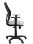 PIQUERAS Y CRESPO Silla Alocén con respaldo de malla negra y asiento Bali gris claro