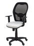 PIQUERAS Y CRESPO Silla Alocén con respaldo de malla negra y asiento Bali gris claro