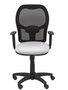 PIQUERAS Y CRESPO Silla Alocén con respaldo de malla negra y asiento Bali gris claro
