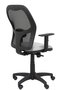 PIQUERAS Y CRESPO Silla Alocén con respaldo de malla negra y asiento Bali gris claro