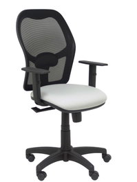 PIQUERAS Y CRESPO Silla Alocén con mecanismo sincro, malla negra y asiento gris claro