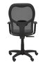 Silla de oficina Alocén con mecanismo Sincro tapizada con Tela color Gris claro y malla color Negro. Equipada con lumbar 1D, Brazos 1D y Ruedas de nailon 50 mm