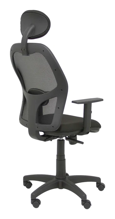 PIQUERAS Y CRESPO Silla Alocén con respaldo de malla y asiento Bali negro