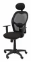PIQUERAS Y CRESPO Silla Alocén con mecanismo Sincro, malla negra y asiento Bali negro