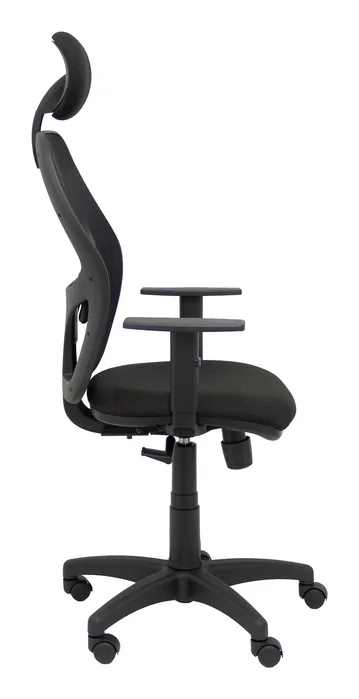 PIQUERAS Y CRESPO Silla Alocén con respaldo de malla y asiento Bali negro