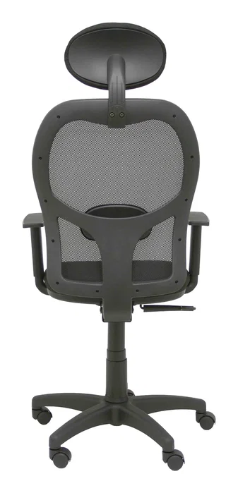 PIQUERAS Y CRESPO Silla Alocén con mecanismo Sincro, malla negra y asiento Bali negro