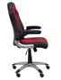 Silla gaming Talave con mecanismo Basculante tapizada con Similpiel color Rojo. Equipada con Base poliamida gris, Brazos abatibles y Ruedas de nailon 50 mm