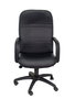 Sillón Letur con mecanismo Basculante avanzado tapizada con Tela color Negro. Equipado con Base poliamida negra, Brazos fijos y Ruedas de nailon 50 mm