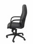 Sillón Letur con mecanismo Basculante avanzado tapizada con Tela color Negro. Equipado con Base poliamida negra, Brazos fijos y Ruedas de nailon 50 mm