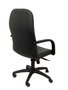 Sillón Letur con mecanismo Basculante avanzado tapizada con Tela color Negro. Equipado con Base poliamida negra, Brazos fijos y Ruedas de nailon 50 mm
