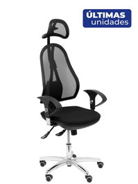 PIQUERAS Y CRESPO Silla de oficina Socuéllamos con mecanismo Sincro, Negro
