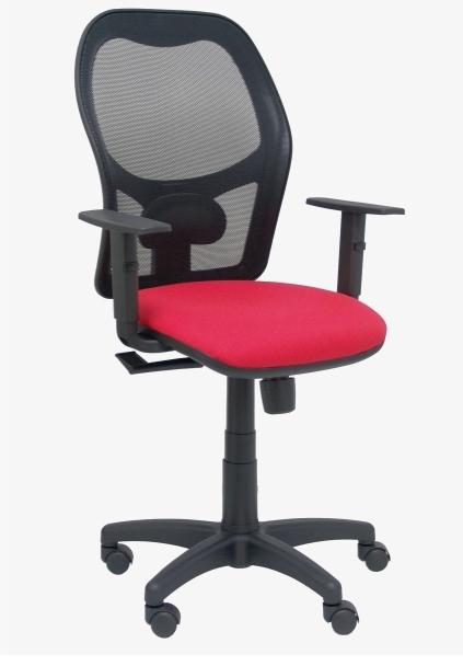 PIQUERAS Y CRESPO Silla Alocén con Mecanismo Sincro, Malla Negra y Asiento Rojo PIQUERAS Y CRESPO Silla Alocén con Mecanismo Sincro, Malla Negra y Asiento Rojo