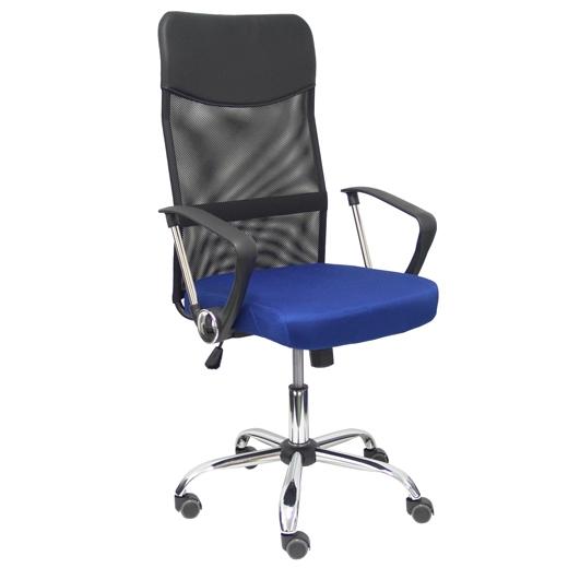 FORÖL Silla Gontar con Mecanismo Basculante, Asiento Azul y Respaldo Negro