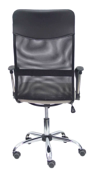 FORÖL Silla de oficina Gontar con respaldo de malla y asiento gris claro