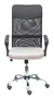 FORÖL Silla de oficina Gontar con respaldo de malla y asiento gris claro