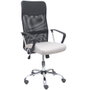 FORÖL Silla de oficina Gontar con mecanismo basculante, asiento gris claro y respaldo negro