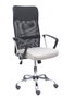FORÖL Silla de oficina Gontar con respaldo de malla y asiento gris claro