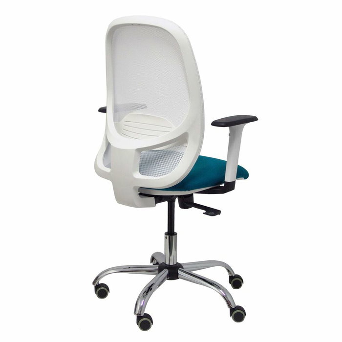 PIQUERAS Y CRESPO Silla Cilanco con Mecanismo Sincro, Verde Petróleo y Blanco PIQUERAS Y CRESPO Silla Cilanco con Mecanismo Sincro, Verde Petróleo y Blanco