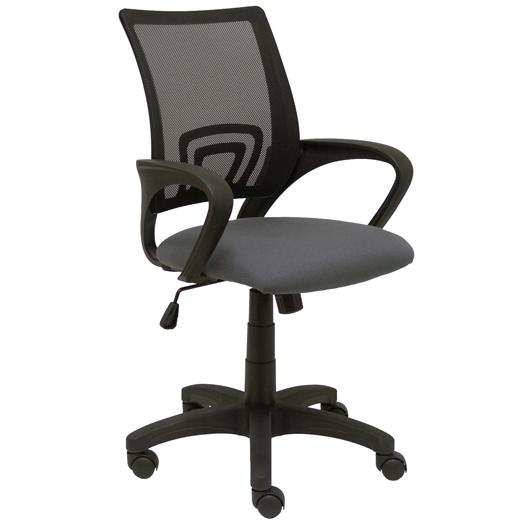 PIQUERAS Y CRESPO Silla Vianos con mecanismo basculante, asiento gris oscuro y respaldo de malla negro PIQUERAS Y CRESPO Silla Vianos con mecanismo basculante, asiento gris oscuro y respaldo de malla negro