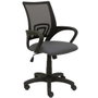 PIQUERAS Y CRESPO Silla Vianos con mecanismo basculante, asiento gris oscuro y respaldo de malla negro