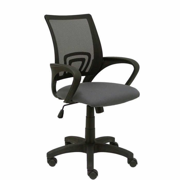 PIQUERAS Y CRESPO Silla Vianos con mecanismo basculante, asiento gris oscuro y respaldo de malla negro PIQUERAS Y CRESPO Silla Vianos con mecanismo basculante, asiento gris oscuro y respaldo de malla negro