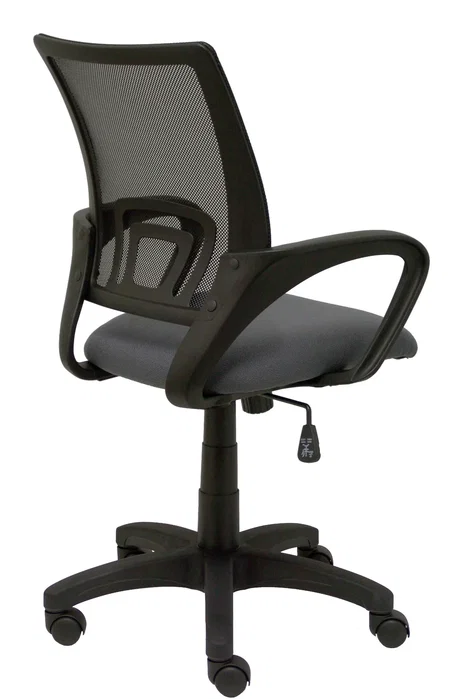 Piqueras y Crespo Silla de oficina Vianos con respaldo de malla negro y asiento Bali gris oscuro
