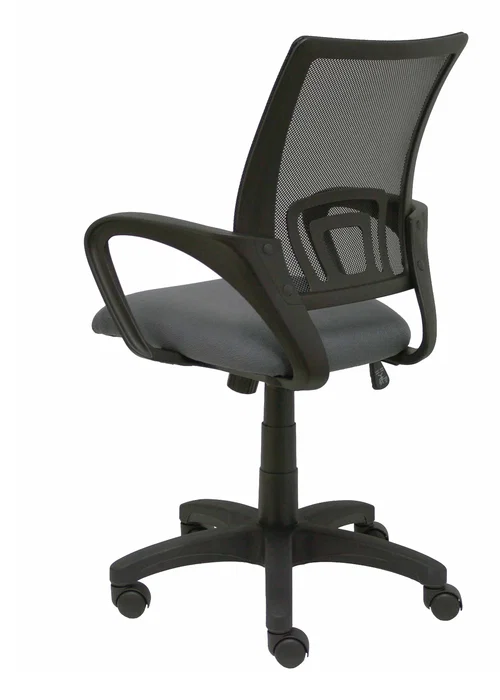 Piqueras y Crespo Silla de oficina Vianos con respaldo de malla negro y asiento Bali gris oscuro