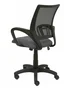 Piqueras y Crespo Silla de oficina Vianos con respaldo de malla negro y asiento Bali gris oscuro