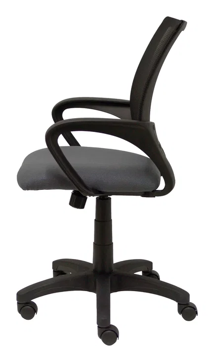 Piqueras y Crespo Silla de oficina Vianos con respaldo de malla negro y asiento Bali gris oscuro
