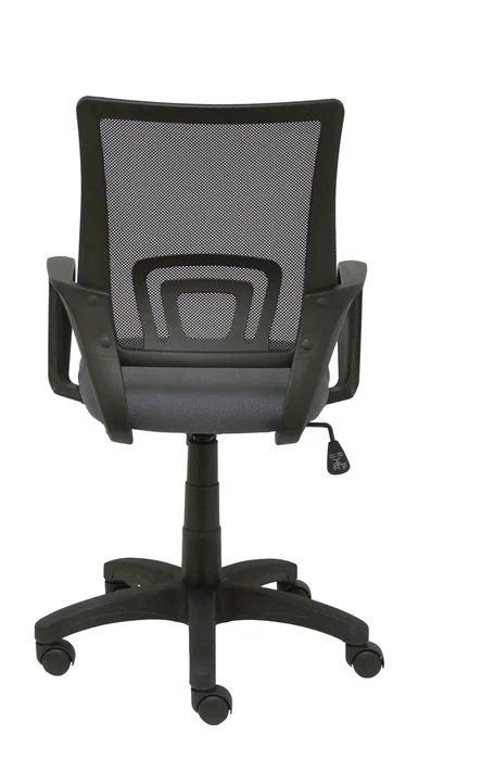 Piqueras y Crespo Silla de oficina Vianos con respaldo de malla negro y asiento Bali gris oscuro