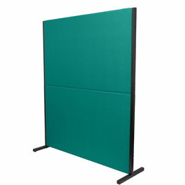 Piqueras y Crespo Biombo separador de oficina desmontable, estructura hierro negro, tapizado BALI verde claro, fabricación española