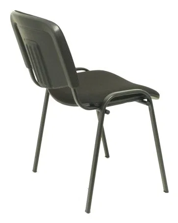 PIQUERAS Y CRESPO Silla Alcaraz Confidente Apilable con Asiento Tapizado Aran Negro PIQUERAS Y CRESPO Silla Alcaraz Confidente Apilable con Asiento Tapizado Aran Negro