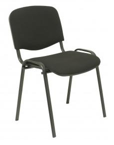PIQUERAS Y CRESPO Alcaraz Silla Confidente Apilable con Asiento Tapizado ARAN Negro PIQUERAS Y CRESPO Alcaraz Silla Confidente Apilable con Asiento Tapizado ARAN Negro