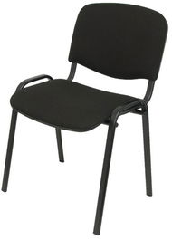 Silla Piqueras Y Crespo Alcaraz Confidente Apilable Asiento Tapizado Aran Negro