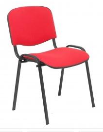 PIQUERAS Y CRESPO Silla Alcaraz Confidente Apilable Tapizado ARAN Rojo