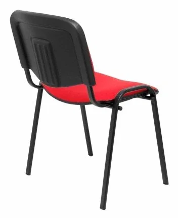 Piqueras y Crespo Silla Confidente Alcaraz Apilable Asiento Tapizado Aran Rojo Piqueras y Crespo Silla Confidente Alcaraz Apilable Asiento Tapizado Aran Rojo