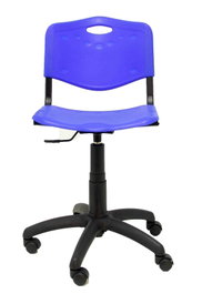 PIQUERAS Y CRESPO Silla Robledo Giratoria Azul PVC