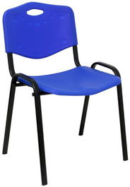 Silla Piqueras Y Crespo Robledo Confidente Apilable Pvc Azul