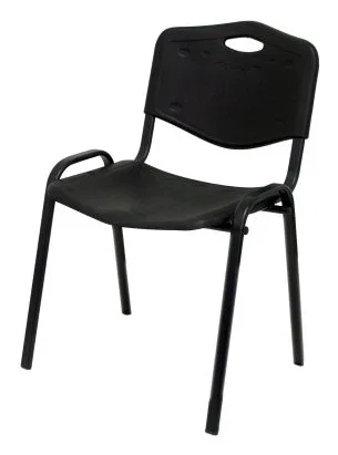 Piqueras y Crespo Silla Confidente Robledo Apilable PVC Negro