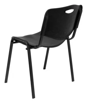 Piqueras y Crespo Silla Confidente Robledo Apilable PVC Negro