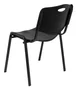 Piqueras y Crespo Silla Confidente Robledo Apilable PVC Negro