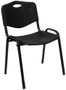 NOWY STYL Silla Iso de PVC Negro sin brazos
