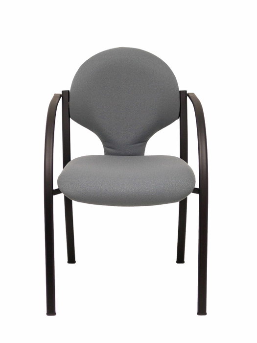 PIQUERAS Y CRESPO Silla Hellín tapizada en tela gris con brazos fijos PIQUERAS Y CRESPO Silla Hellín tapizada en tela gris con brazos fijos