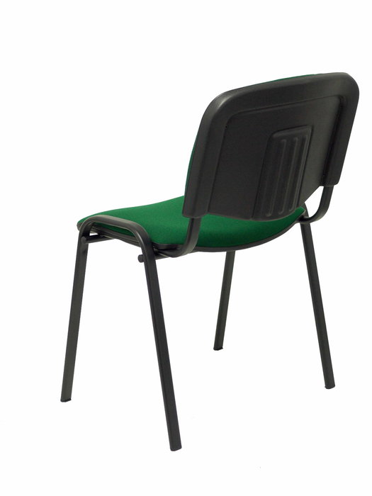 Silla Iso tapizada con Tela color Verde botella. Sin brazos