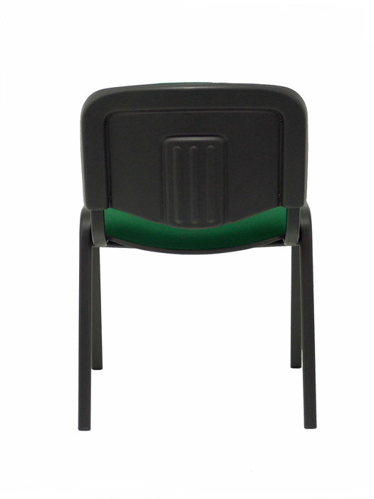 Silla Iso tapizada con Tela color Verde botella. Sin brazos