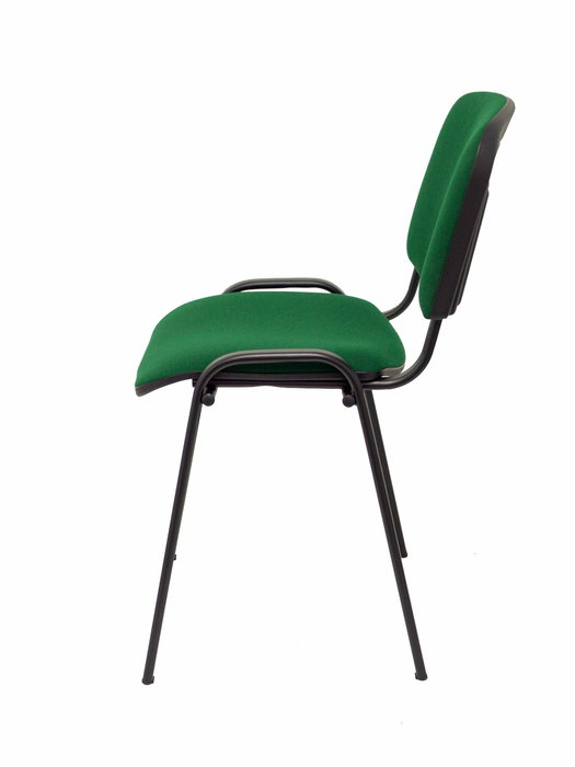 Silla Iso tapizada con Tela color Verde botella. Sin brazos